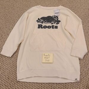 Roots Off-White Kids Velour Sweatshirt